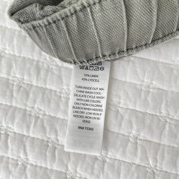 New Nicole Miller Linen Capri Drawstring Cargo Pants in Dark Olive Green Size M - Picture 4 of 6